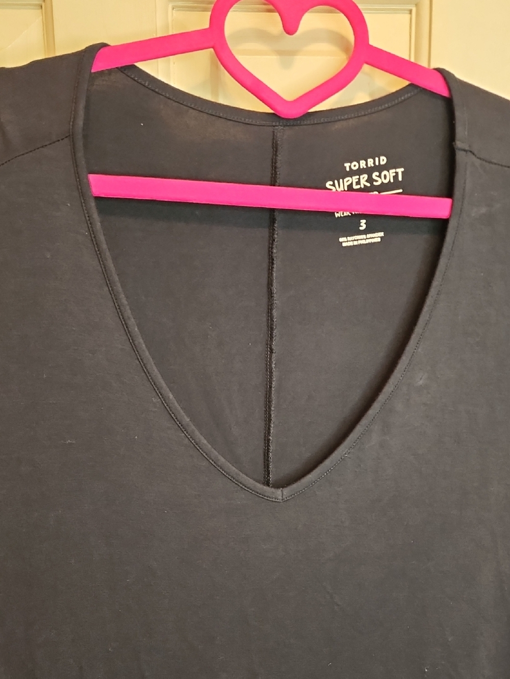 TORRID Navy Blue Super Soft Short Sleeve Top V Neck Tee